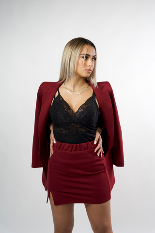 Burgundy skirt