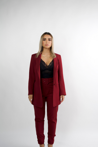 Burgundy red blazer